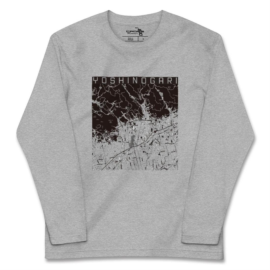 【吉野ヶ里(佐賀県)】地図柄ロングスリーブTシャツ