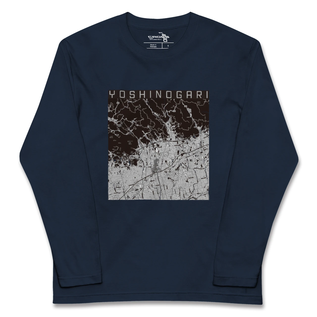 【吉野ヶ里(佐賀県)】地図柄ロングスリーブTシャツ