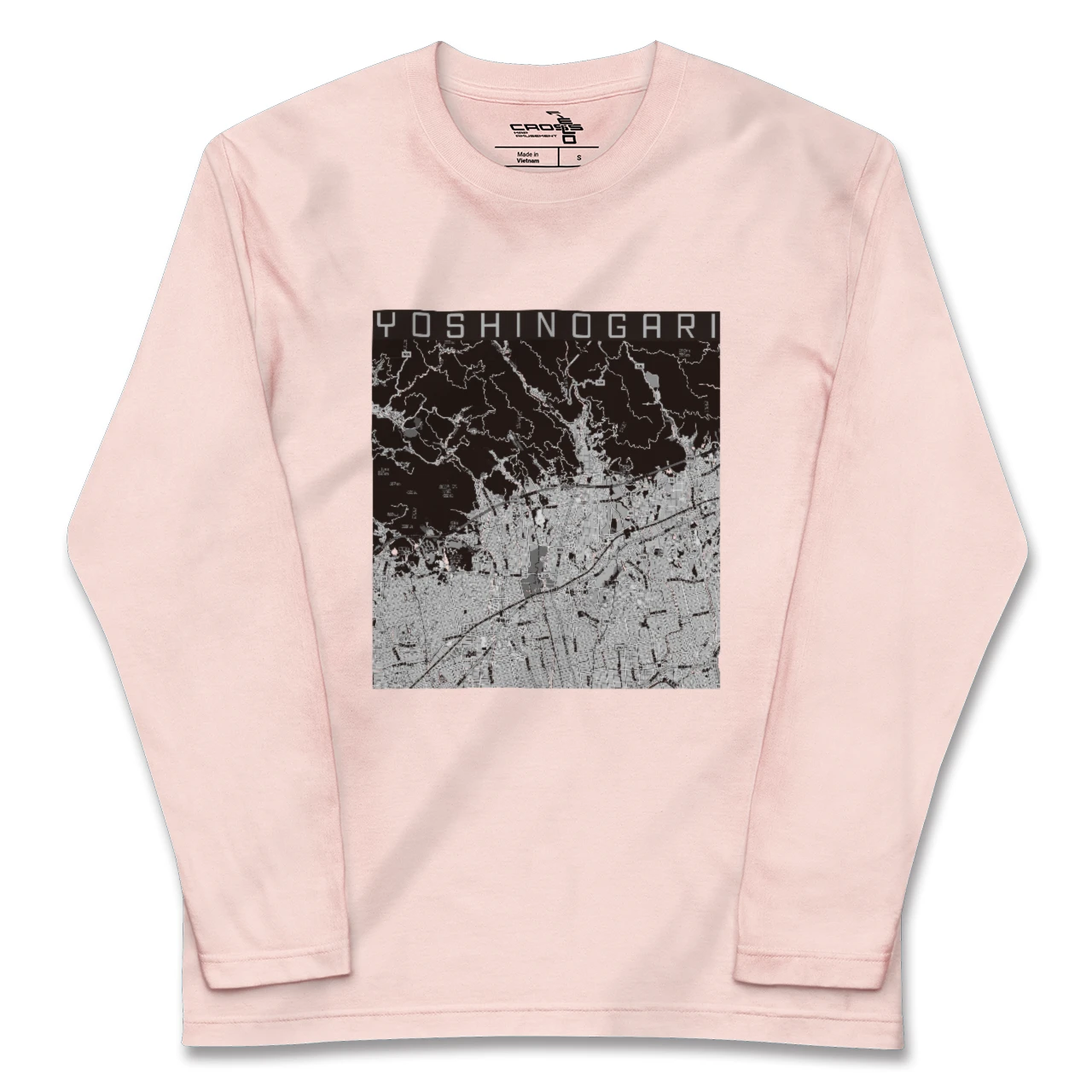【吉野ヶ里(佐賀県)】地図柄ロングスリーブTシャツ