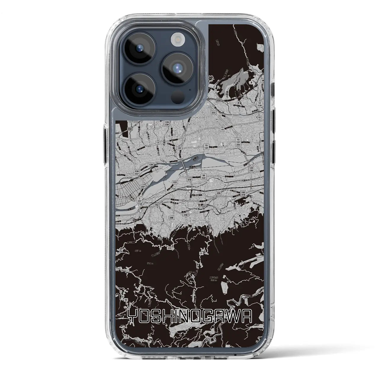 【吉野川(徳島県)】地図柄iPhoneケース(MagSafeタイプ)