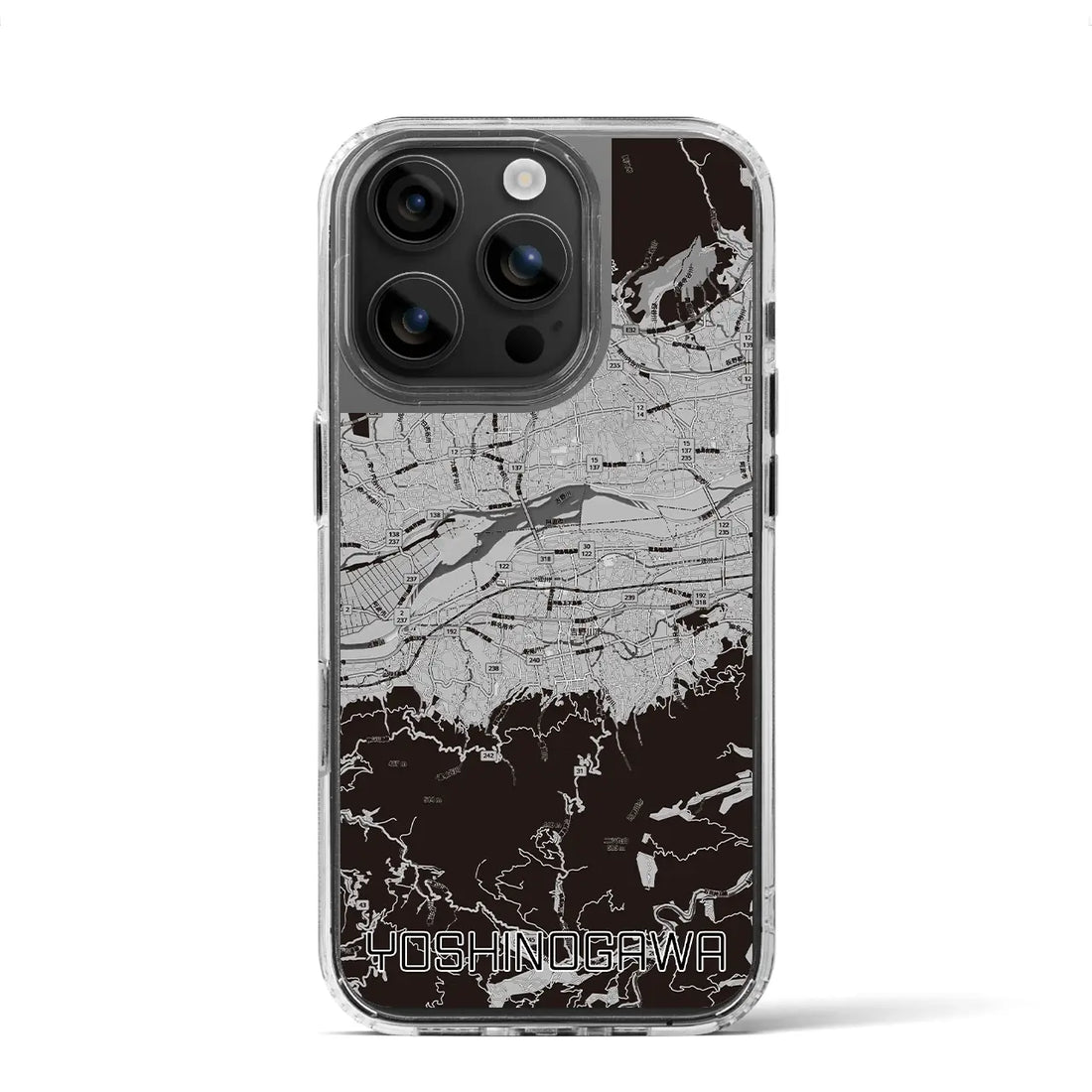 【吉野川(徳島県)】地図柄iPhoneケース(MagSafeタイプ)