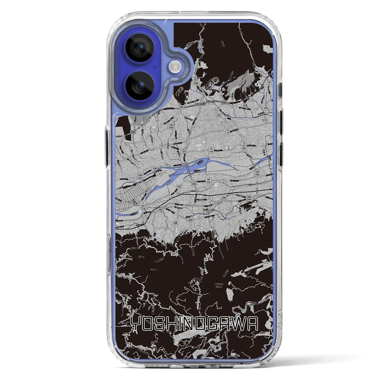 【吉野川(徳島県)】地図柄iPhoneケース(MagSafeタイプ)