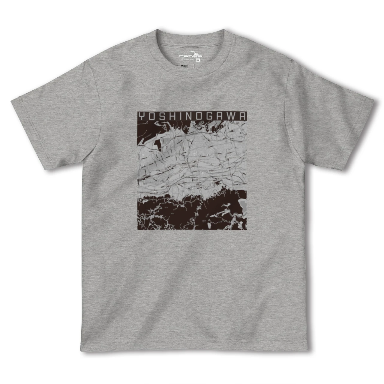 【吉野川(徳島県)】地図柄ヘビーウェイトTシャツ