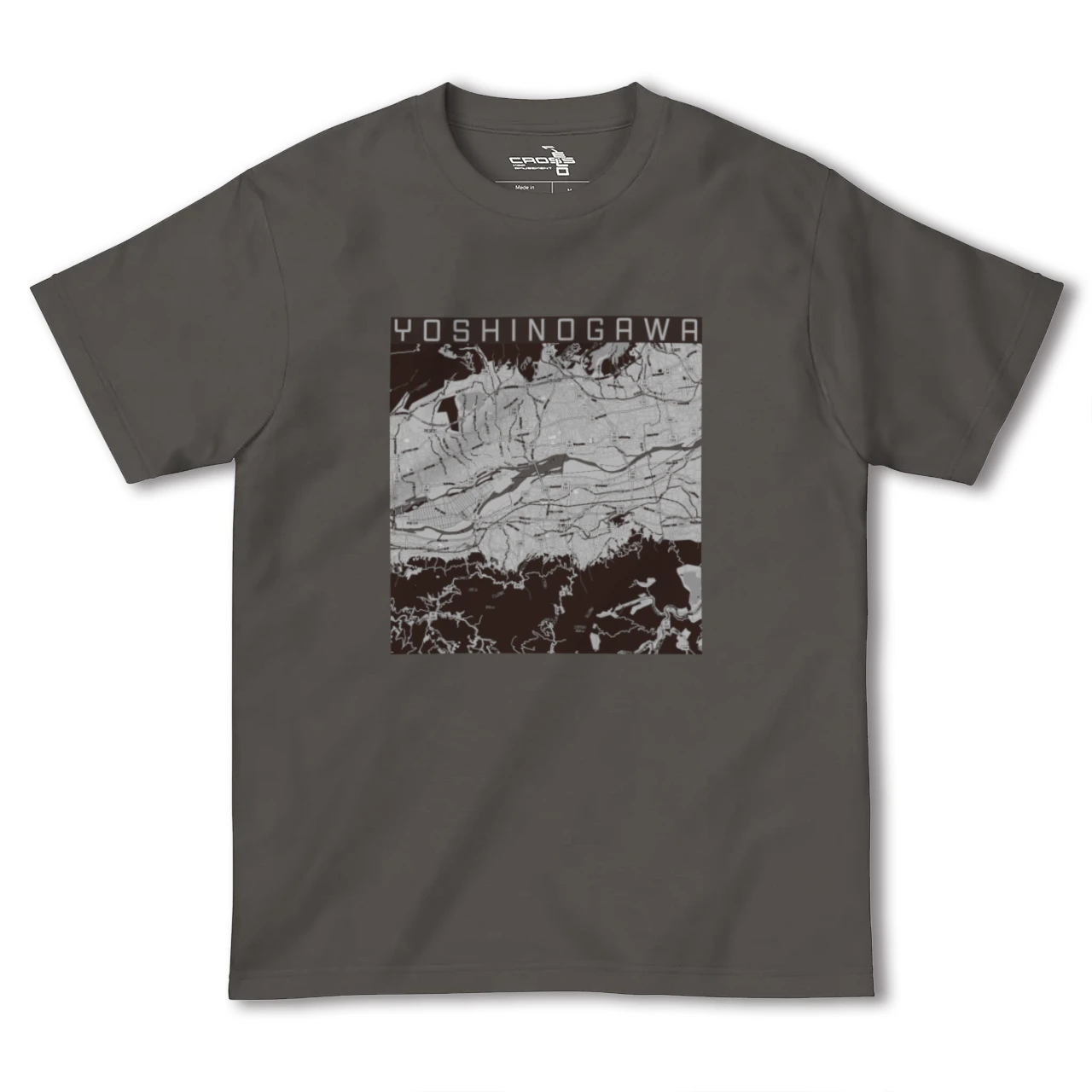 【吉野川(徳島県)】地図柄ヘビーウェイトTシャツ