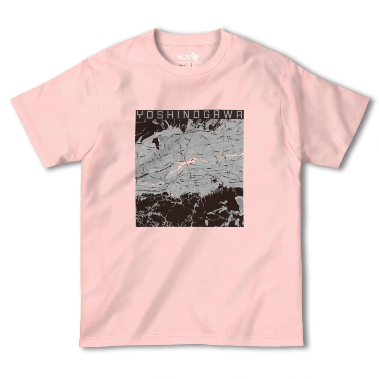 【吉野川(徳島県)】地図柄ヘビーウェイトTシャツ