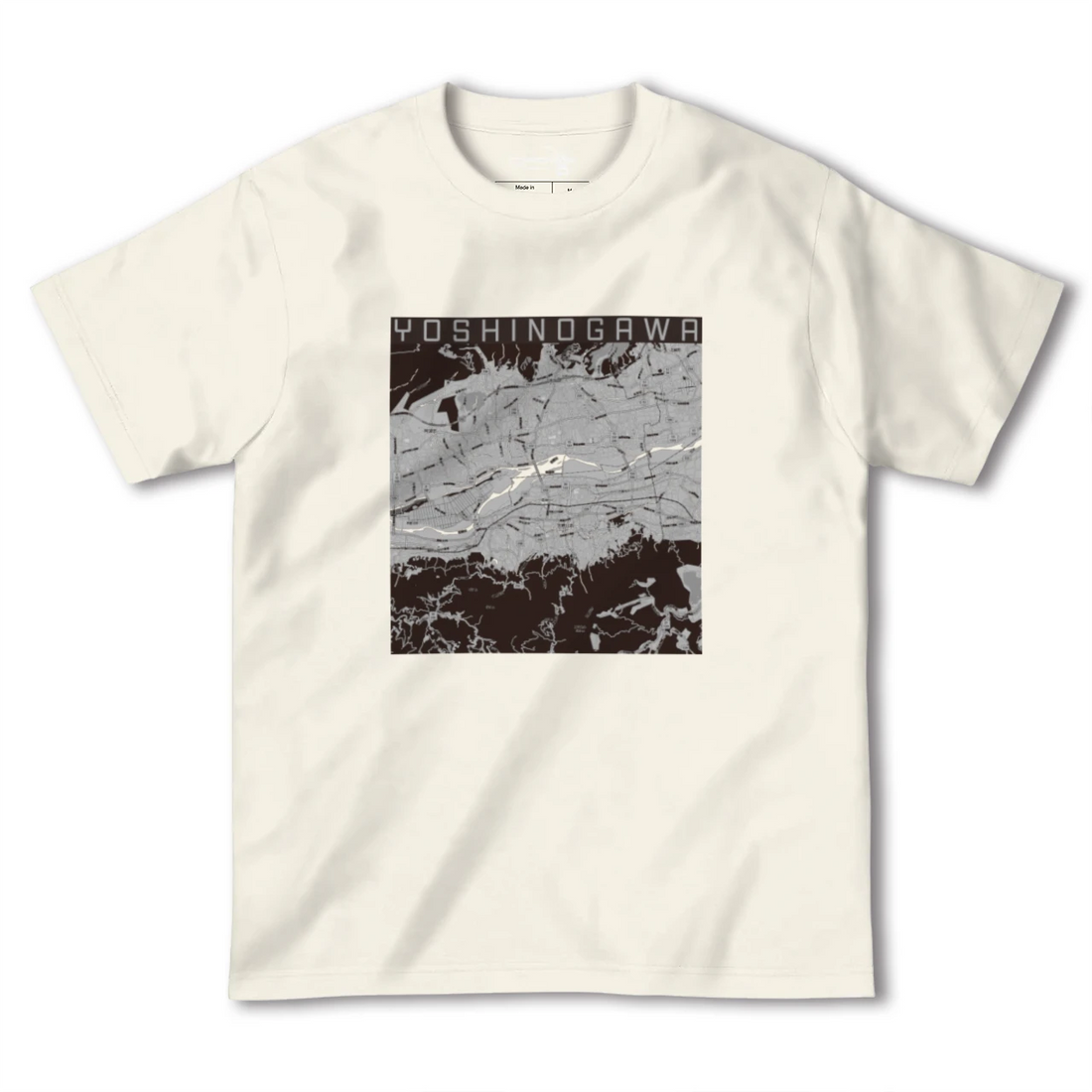 【吉野川(徳島県)】地図柄ヘビーウェイトTシャツ