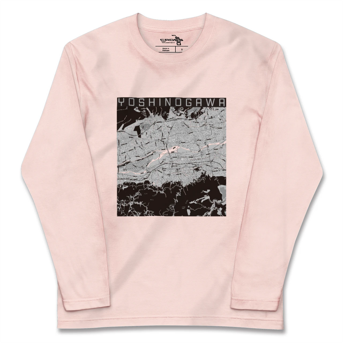 【吉野川(徳島県)】地図柄ロングスリーブTシャツ