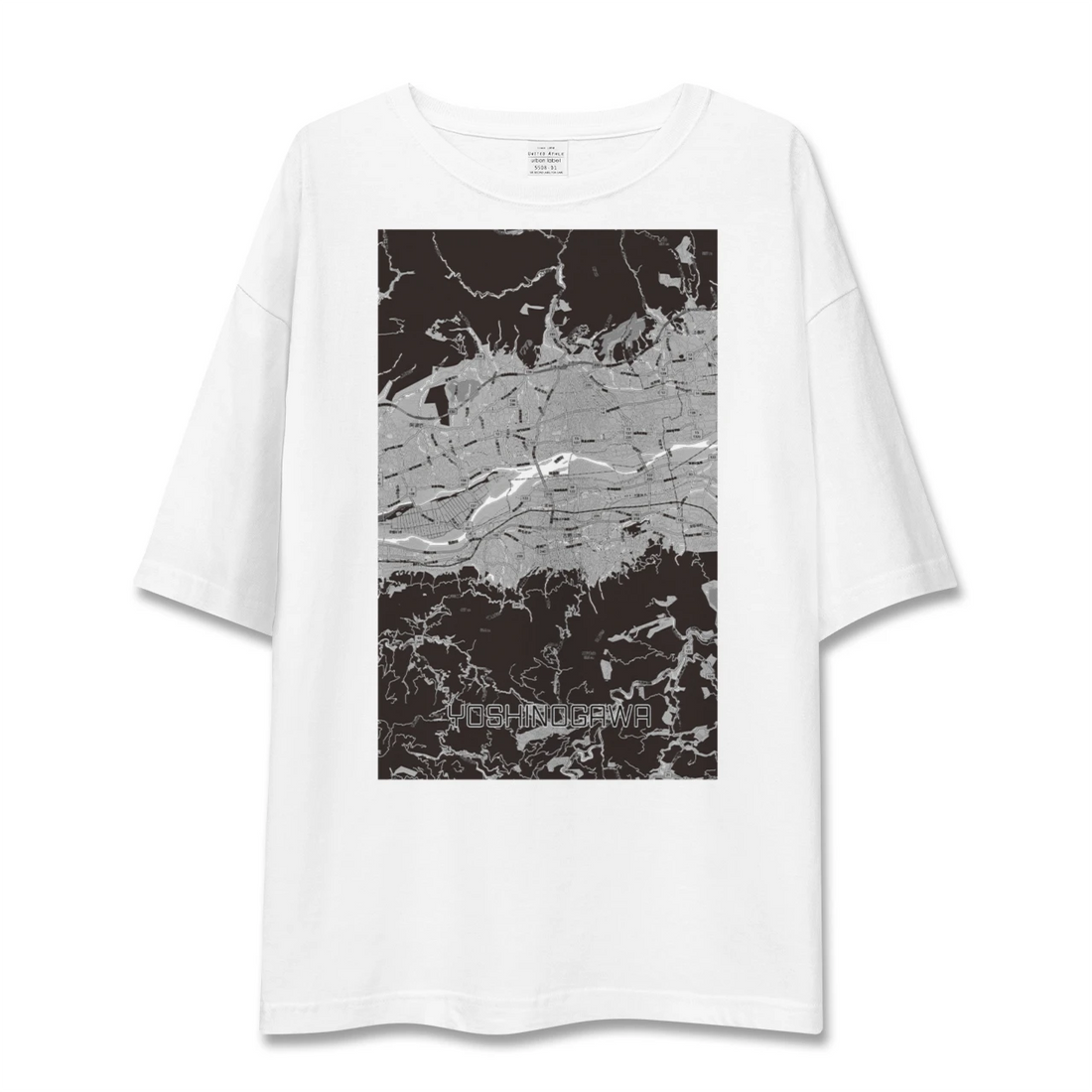 【吉野川(徳島県)】地図柄ビッグシルエットTシャツ