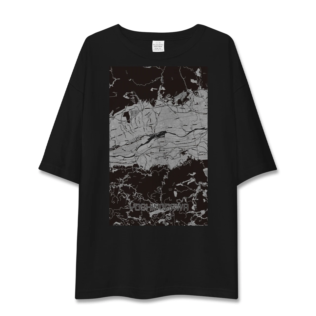 【吉野川(徳島県)】地図柄ビッグシルエットTシャツ