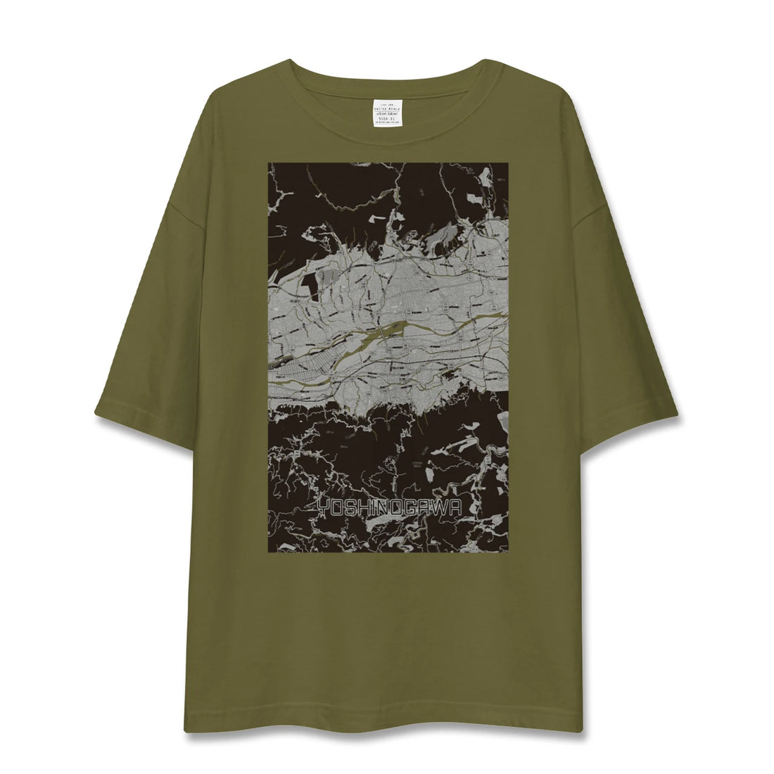 【吉野川(徳島県)】地図柄ビッグシルエットTシャツ