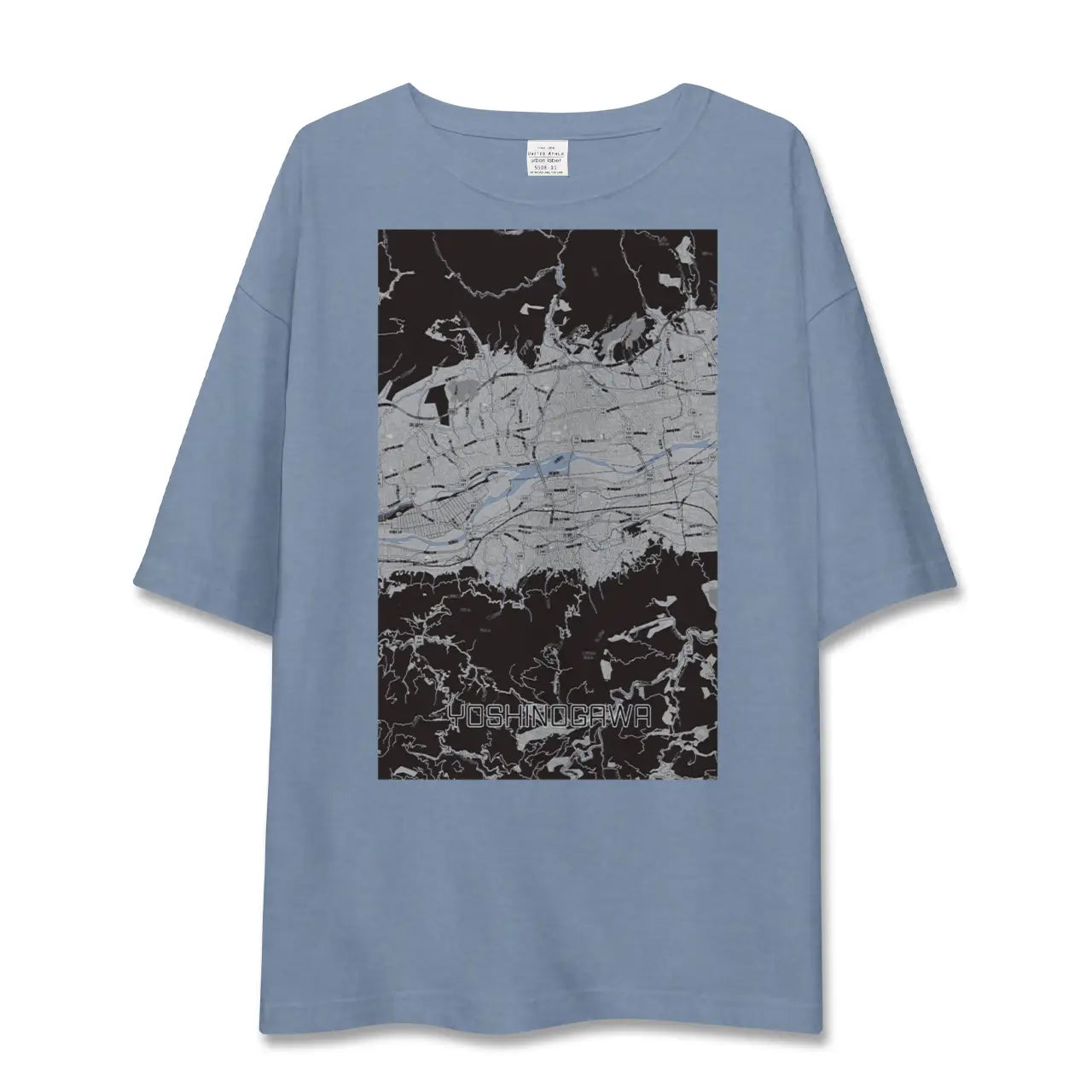 【吉野川(徳島県)】地図柄ビッグシルエットTシャツ