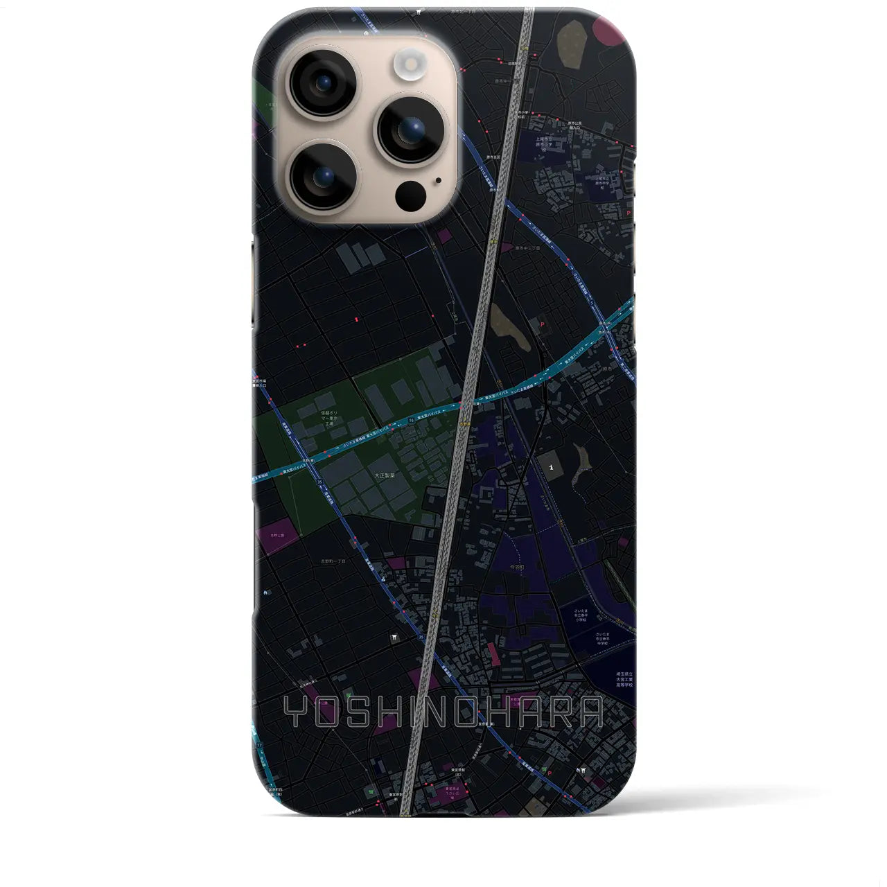 【吉野原(埼玉県)】地図柄iPhoneケース(バックカバータイプ)