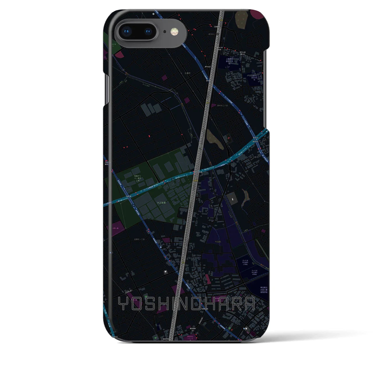 【吉野原(埼玉県)】地図柄iPhoneケース(バックカバータイプ)