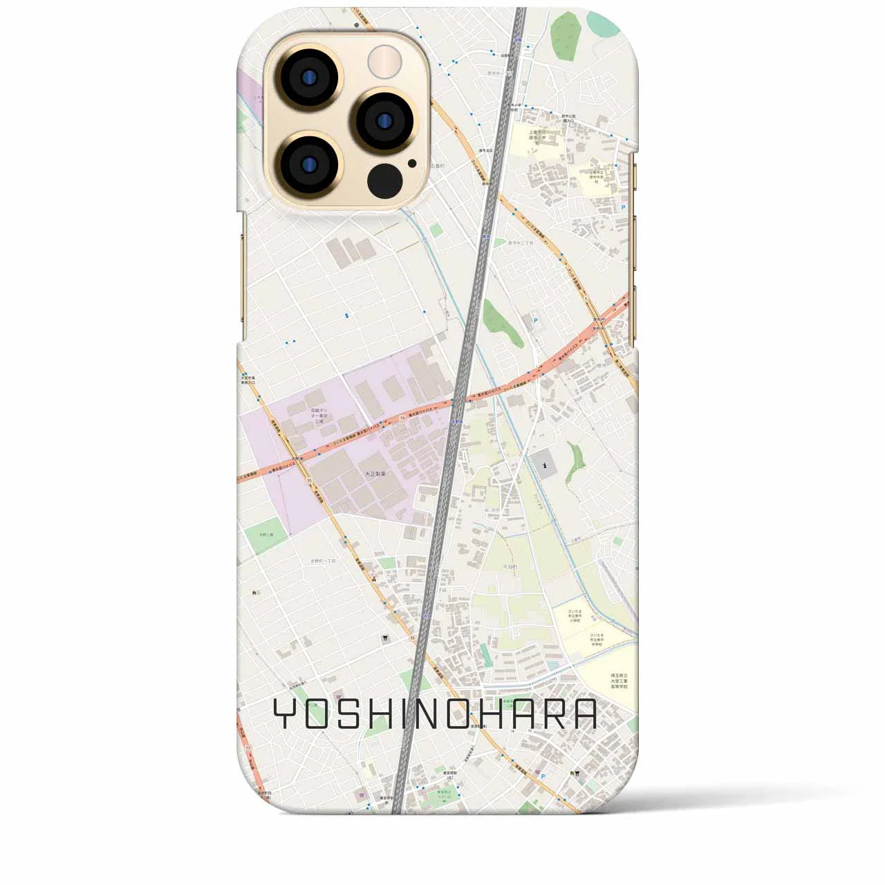 【吉野原(埼玉県)】地図柄iPhoneケース(バックカバータイプ)