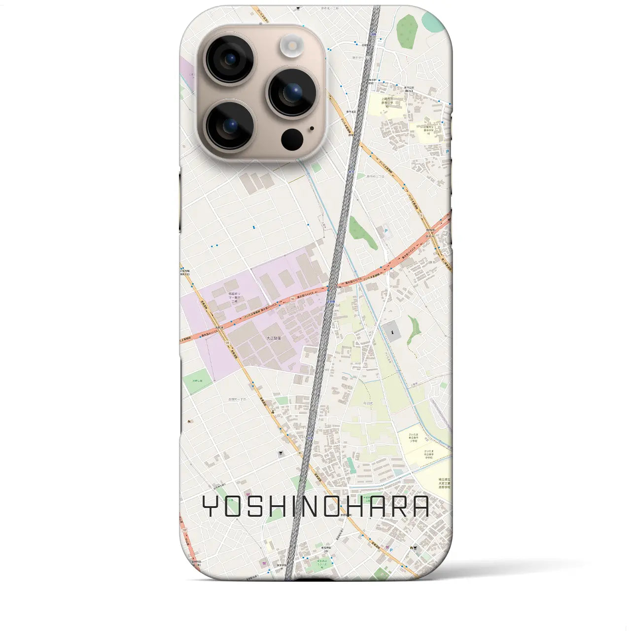 【吉野原(埼玉県)】地図柄iPhoneケース(バックカバータイプ)