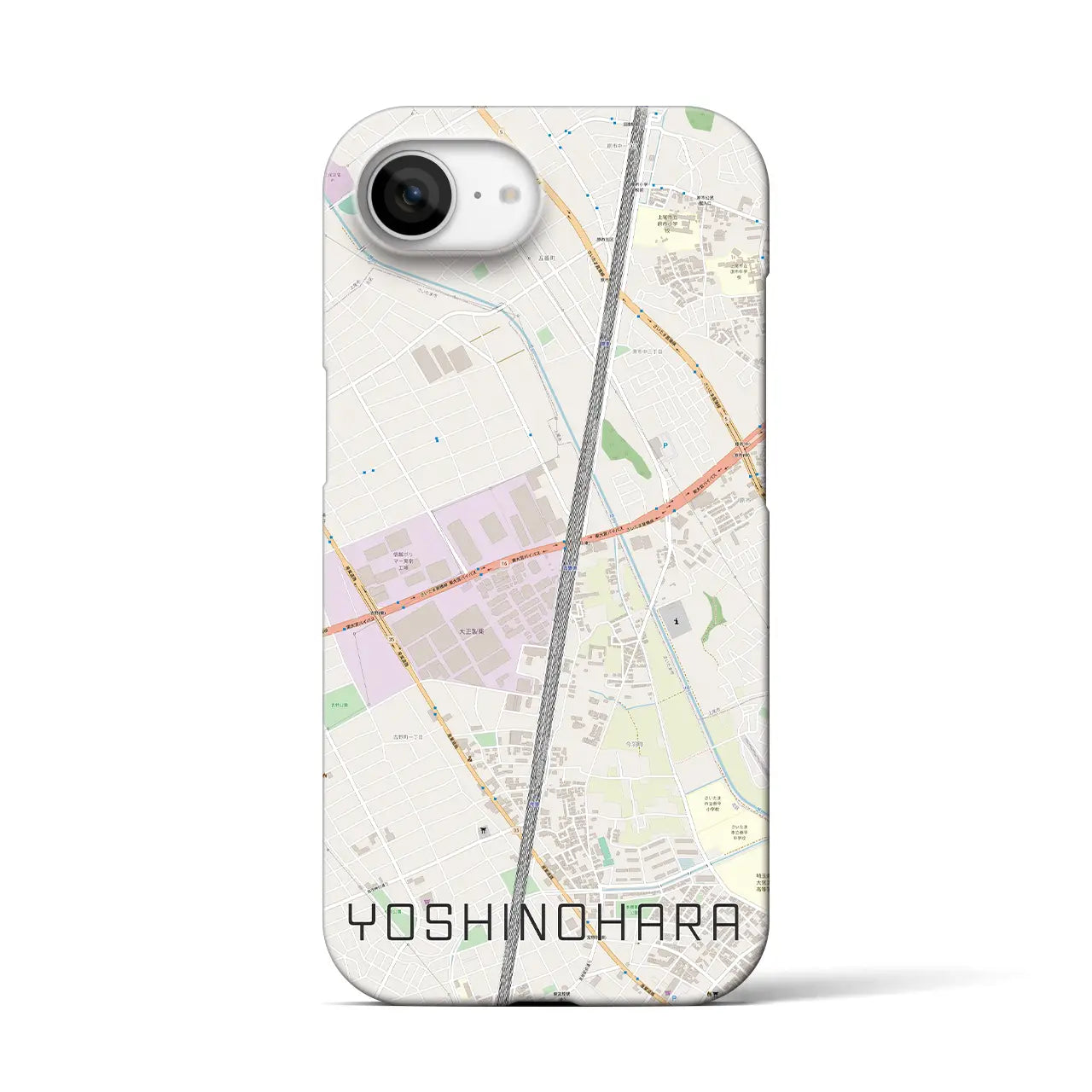 【吉野原(埼玉県)】地図柄iPhoneケース(バックカバータイプ)
