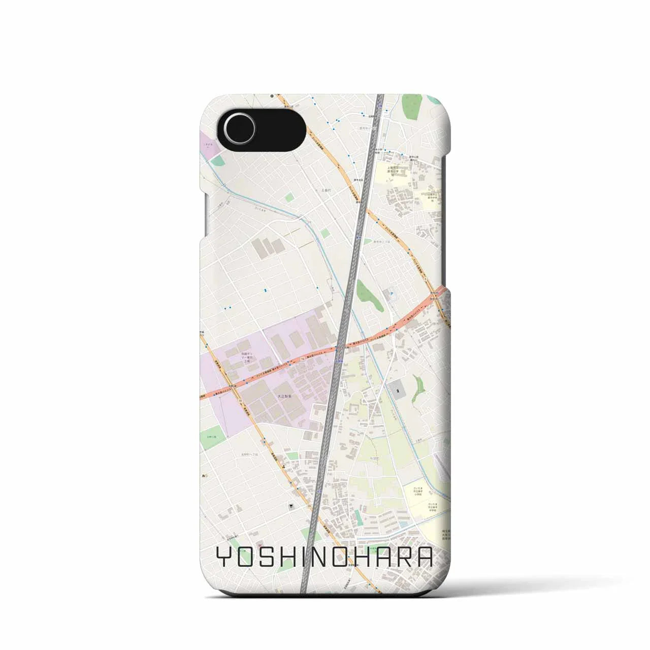 【吉野原(埼玉県)】地図柄iPhoneケース(バックカバータイプ)