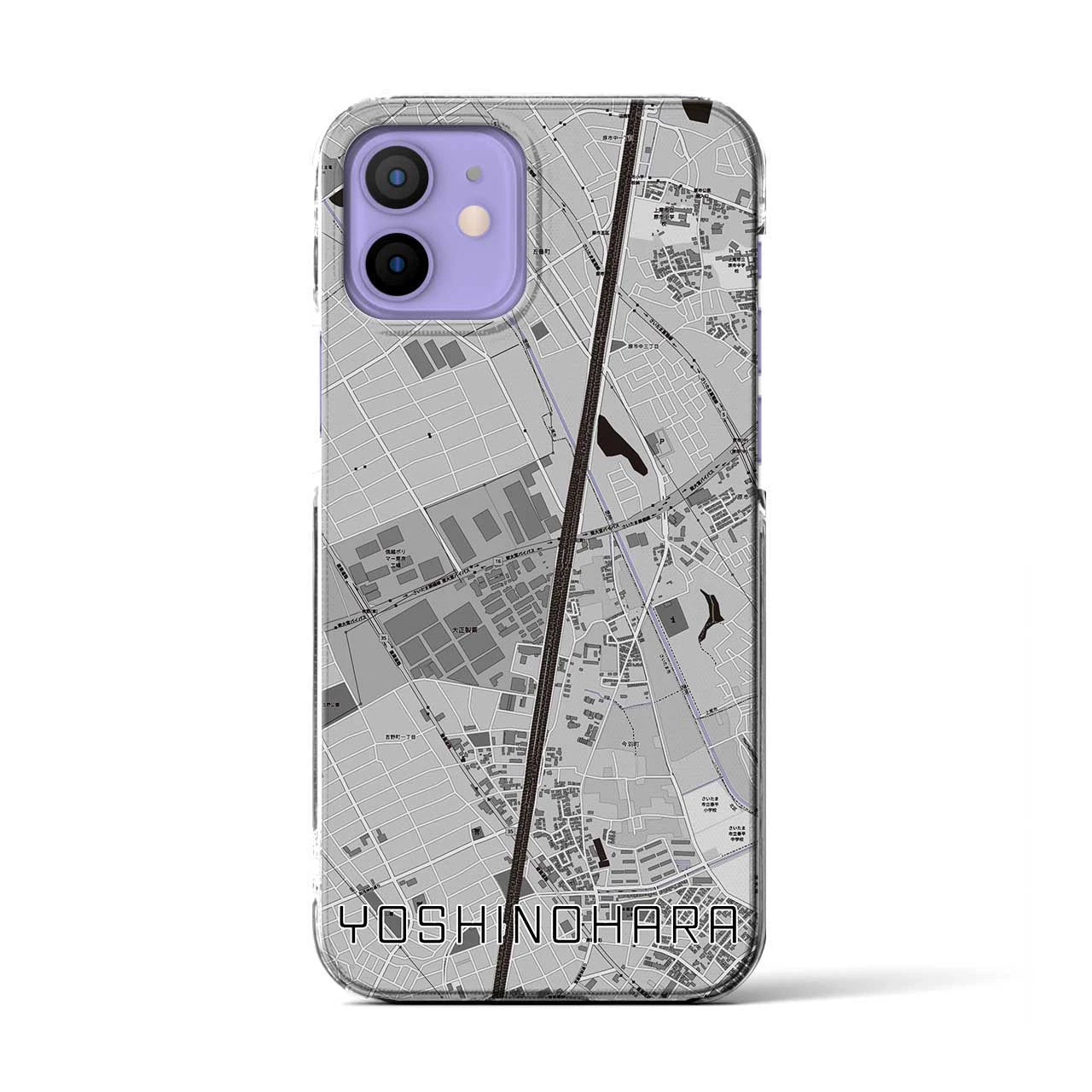 【吉野原(埼玉県)】地図柄iPhoneケース(クリアタイプ)