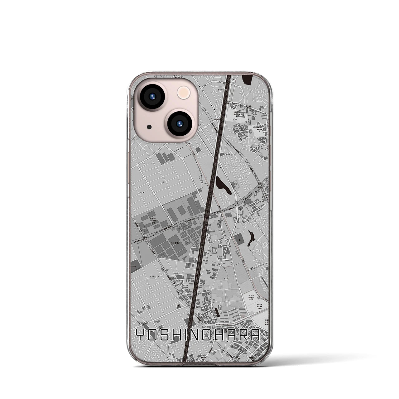 【吉野原(埼玉県)】地図柄iPhoneケース(クリアタイプ)