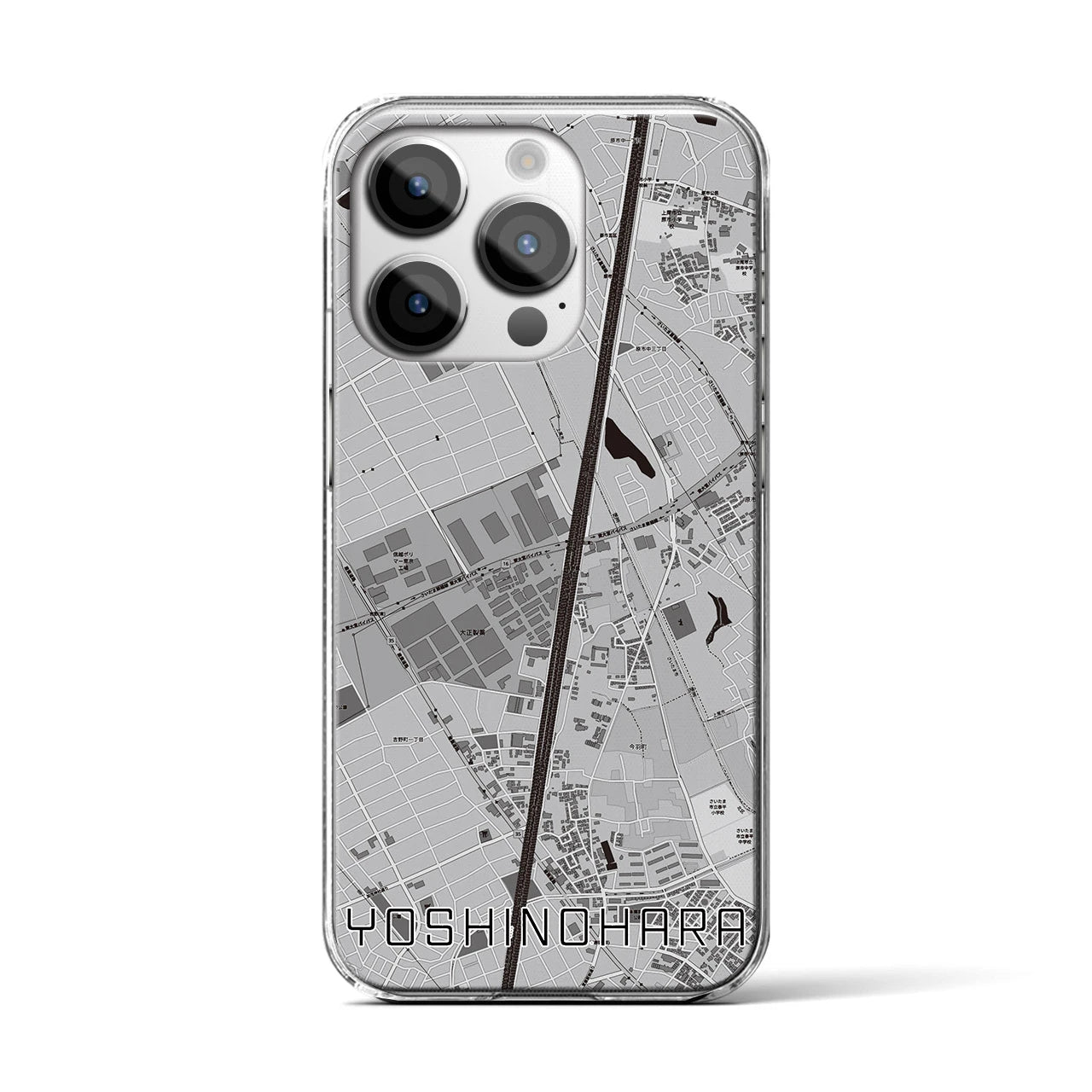 【吉野原(埼玉県)】地図柄iPhoneケース(クリアタイプ)