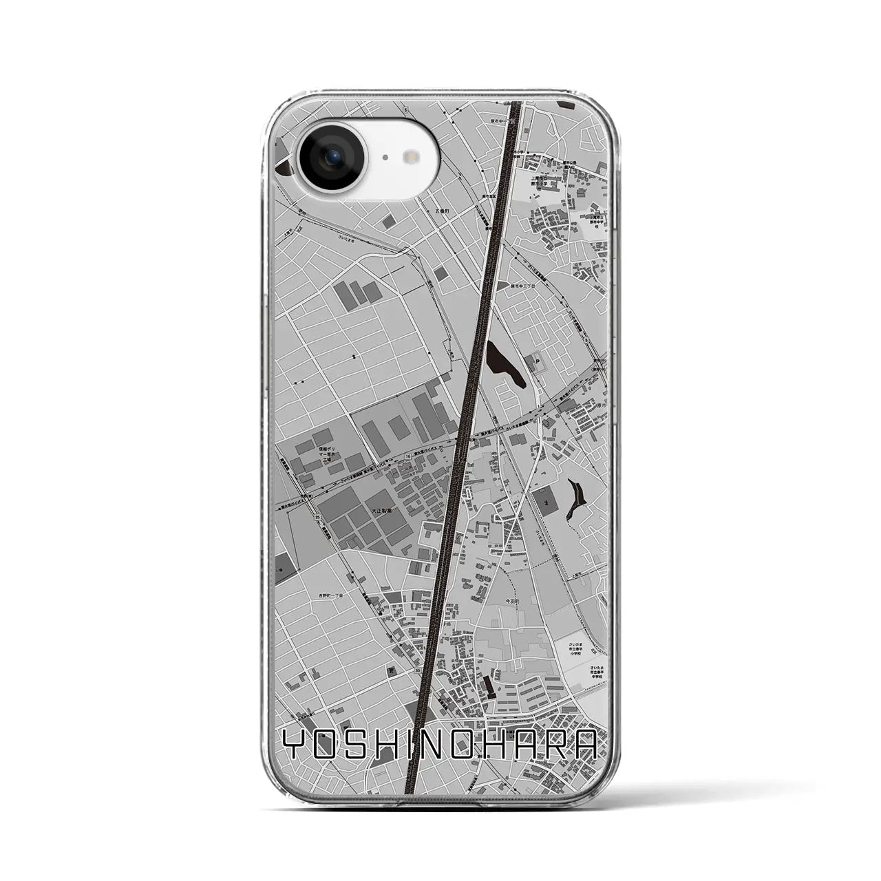【吉野原(埼玉県)】地図柄iPhoneケース(クリアタイプ)