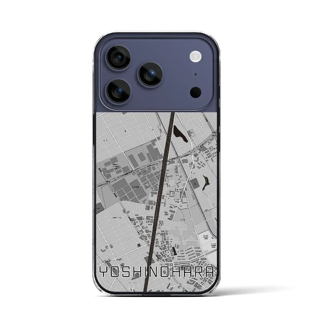 【吉野原(埼玉県)】地図柄iPhoneケース(クリアタイプ)