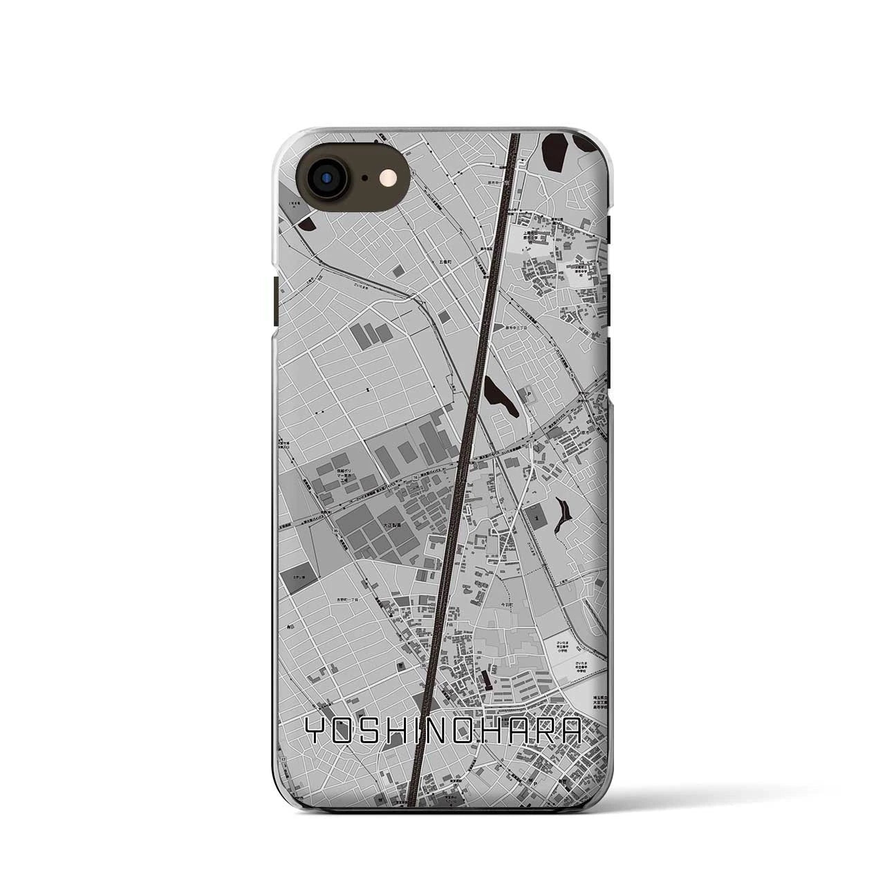 【吉野原(埼玉県)】地図柄iPhoneケース(クリアタイプ)