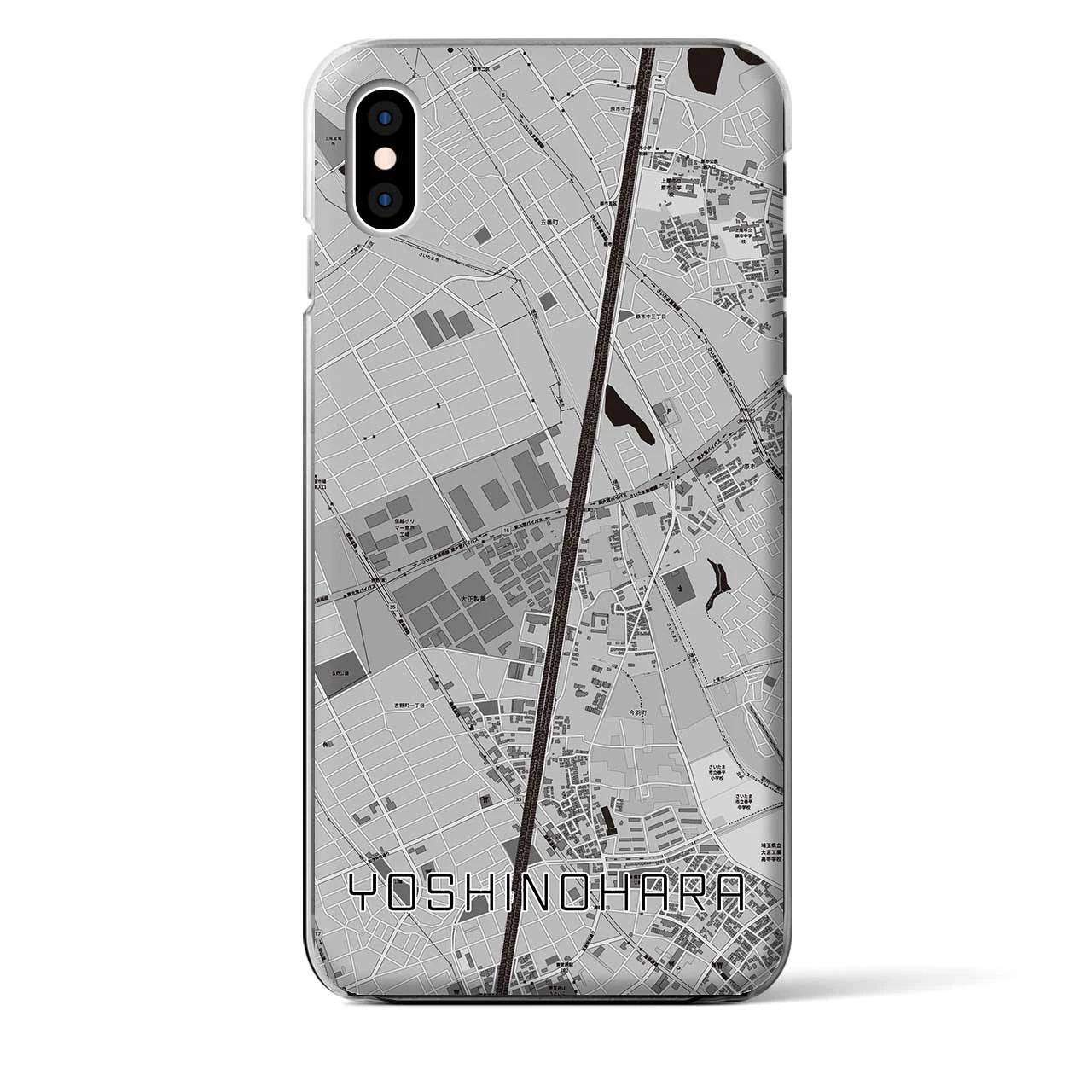 【吉野原(埼玉県)】地図柄iPhoneケース(クリアタイプ)
