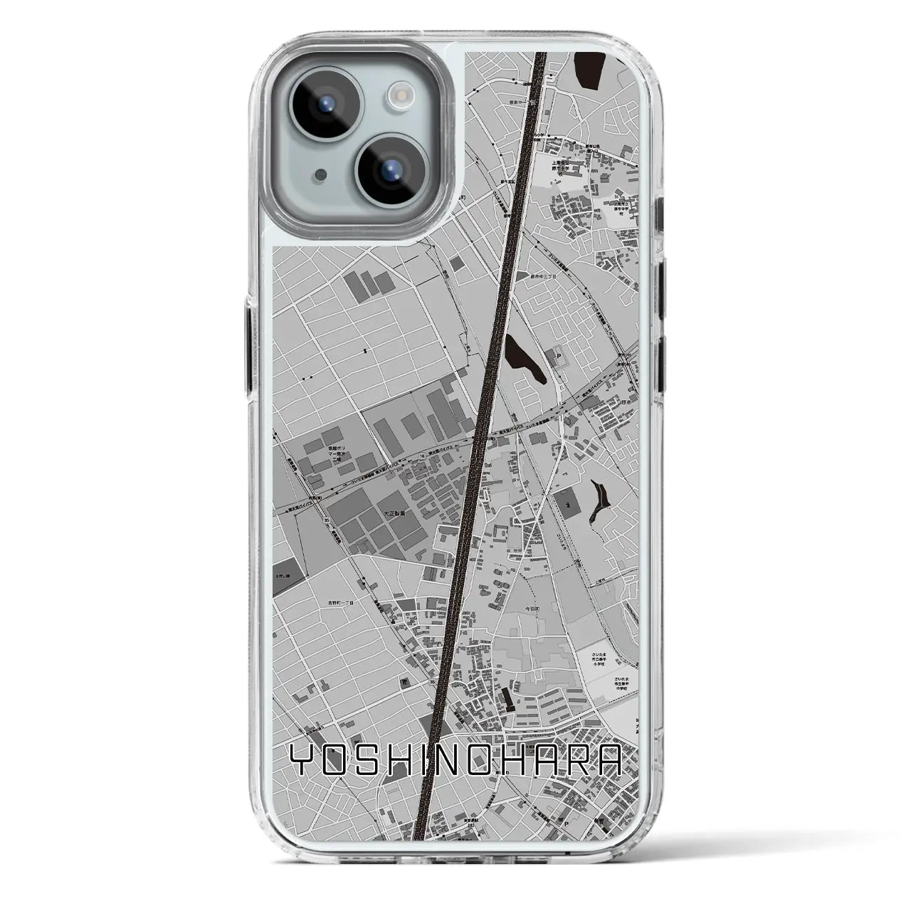 【吉野原(埼玉県)】地図柄iPhoneケース(MagSafeタイプ)