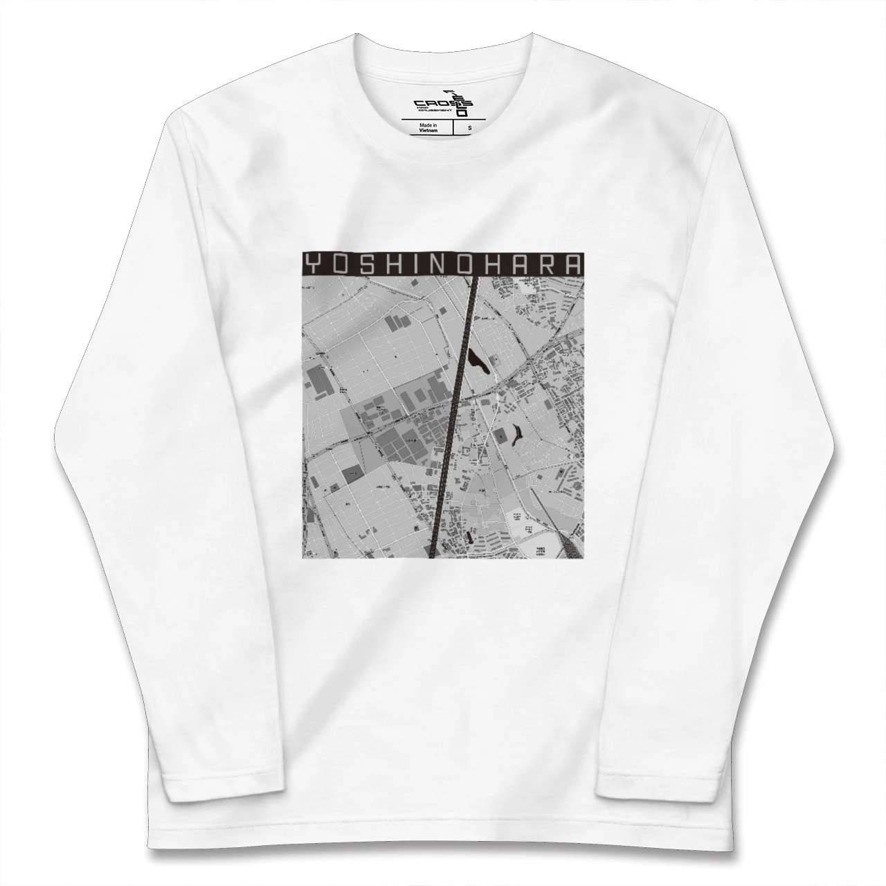【吉野原(埼玉県)】地図柄ロングスリーブTシャツ