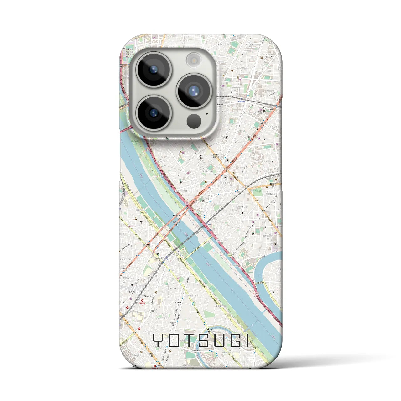 【四ツ木(東京都)】地図柄iPhoneケース(バックカバータイプ)