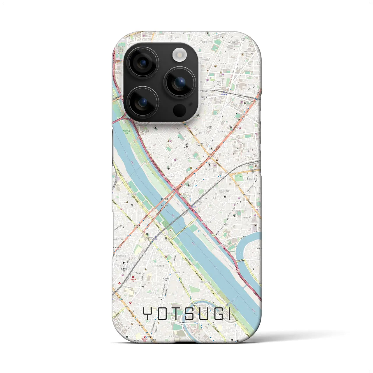 【四ツ木(東京都)】地図柄iPhoneケース(バックカバータイプ)