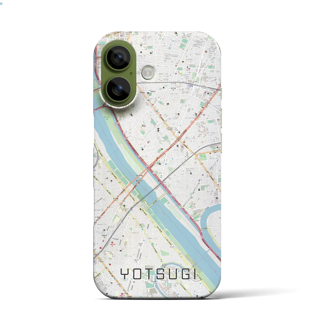 【四ツ木(東京都)】地図柄iPhoneケース(バックカバータイプ)