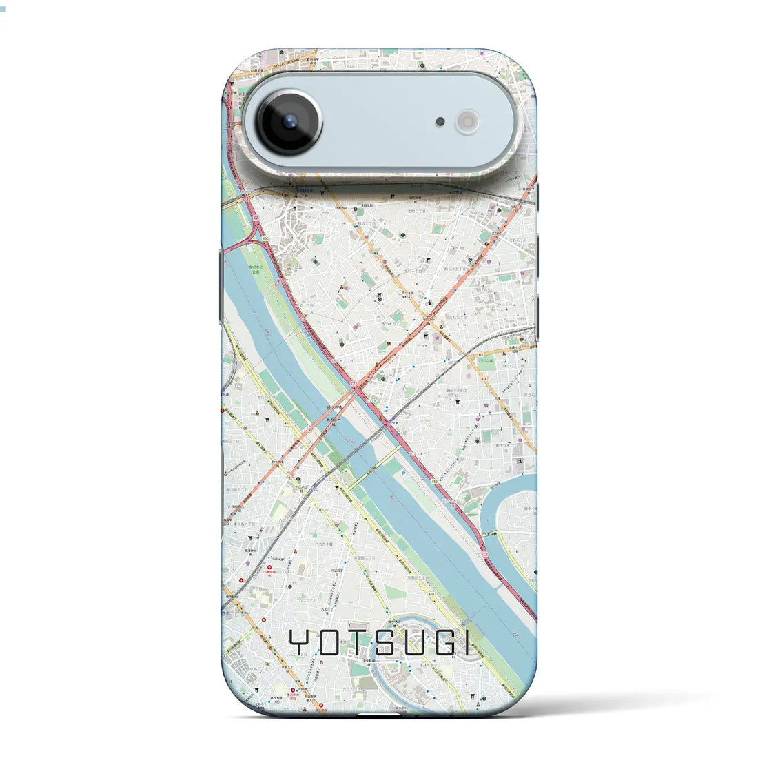 【四ツ木(東京都)】地図柄iPhoneケース(バックカバータイプ)ナチュラル・iPhone 17 Pro Max 用