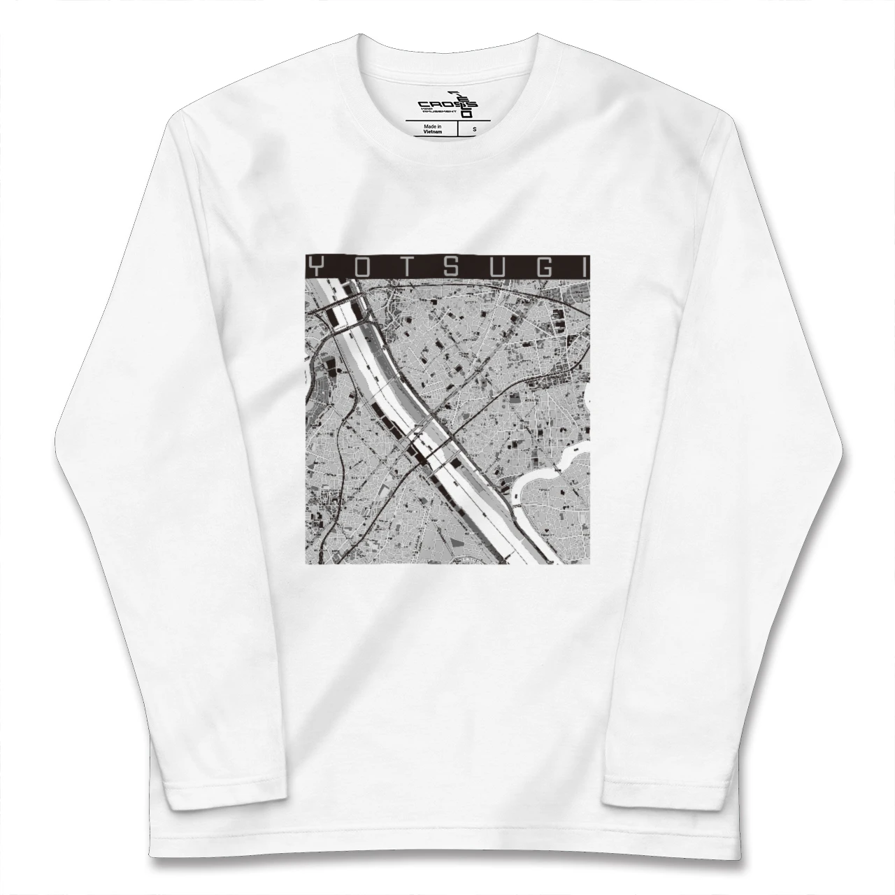 【四ツ木(東京都)】地図柄ロングスリーブTシャツ