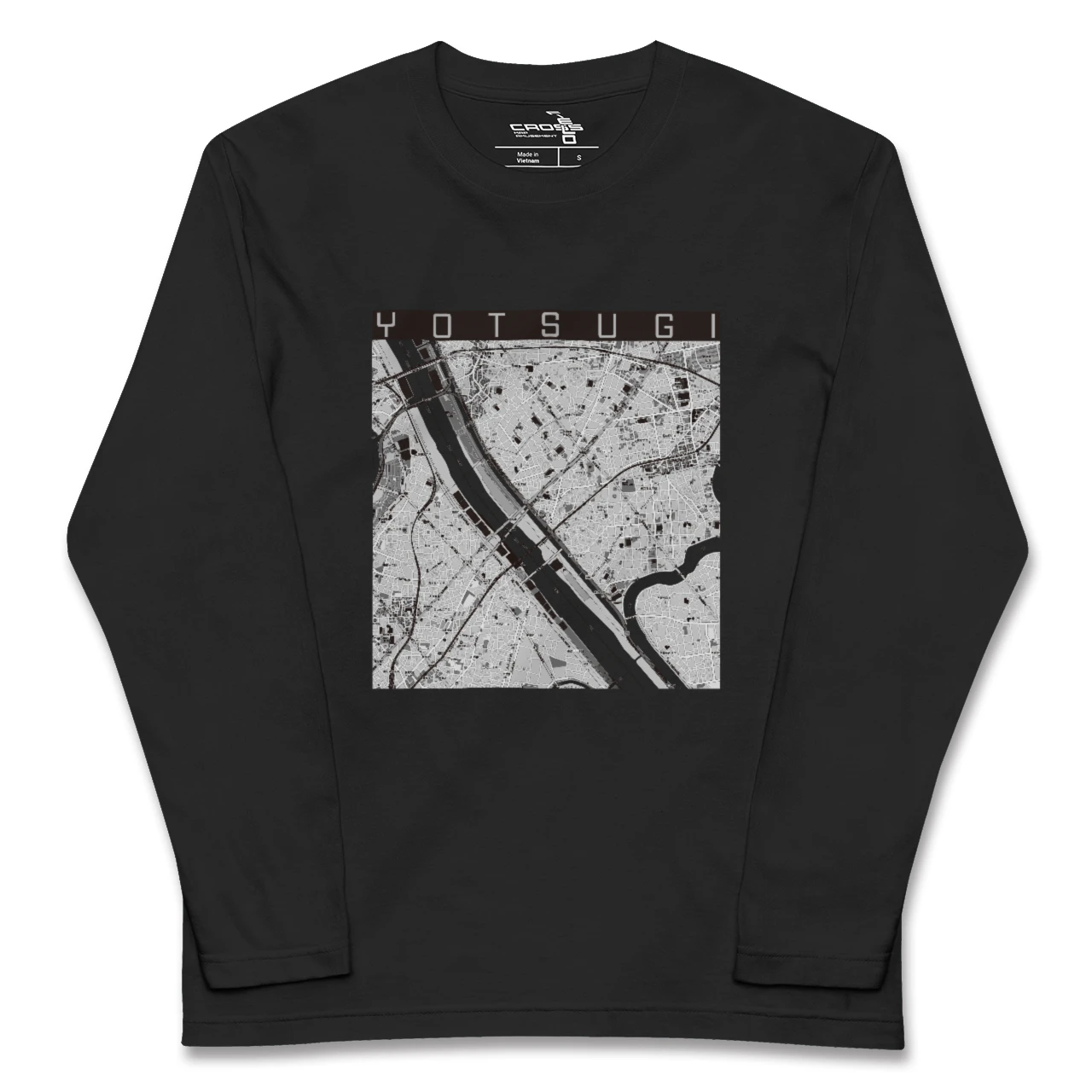 【四ツ木(東京都)】地図柄ロングスリーブTシャツ