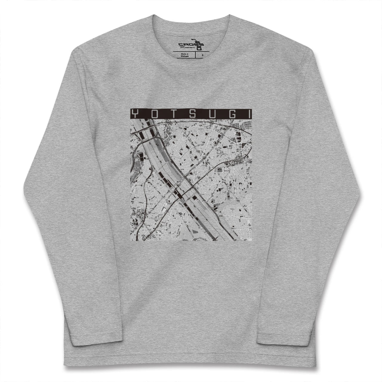 【四ツ木(東京都)】地図柄ロングスリーブTシャツ
