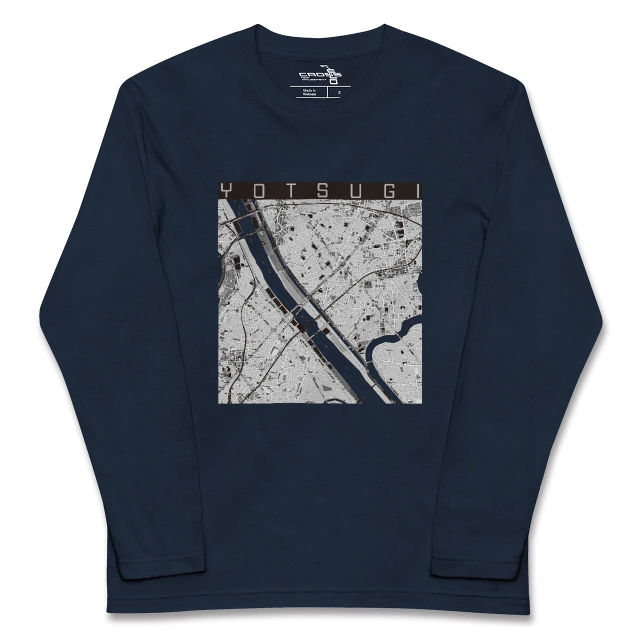 【四ツ木(東京都)】地図柄ロングスリーブTシャツ