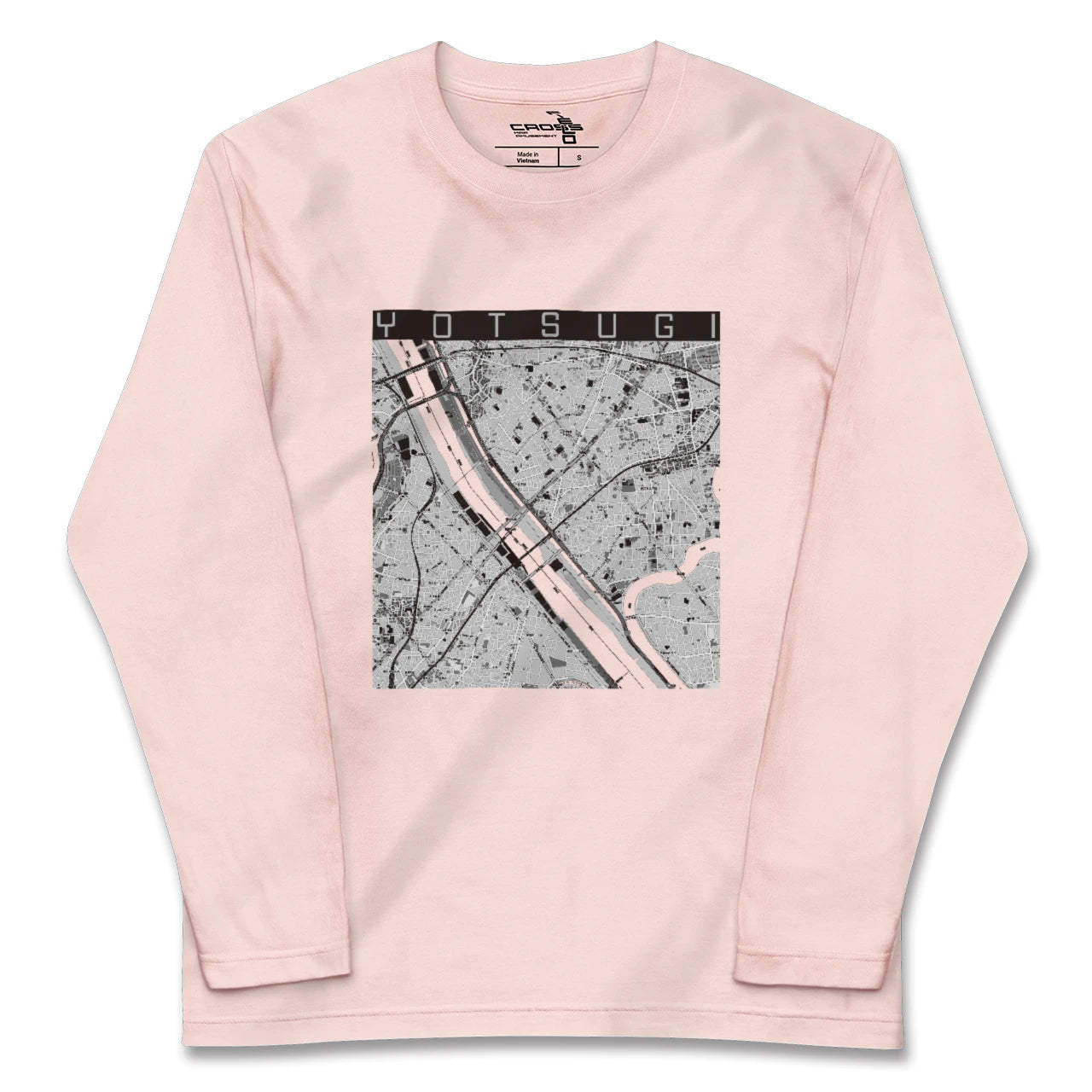 【四ツ木(東京都)】地図柄ロングスリーブTシャツ