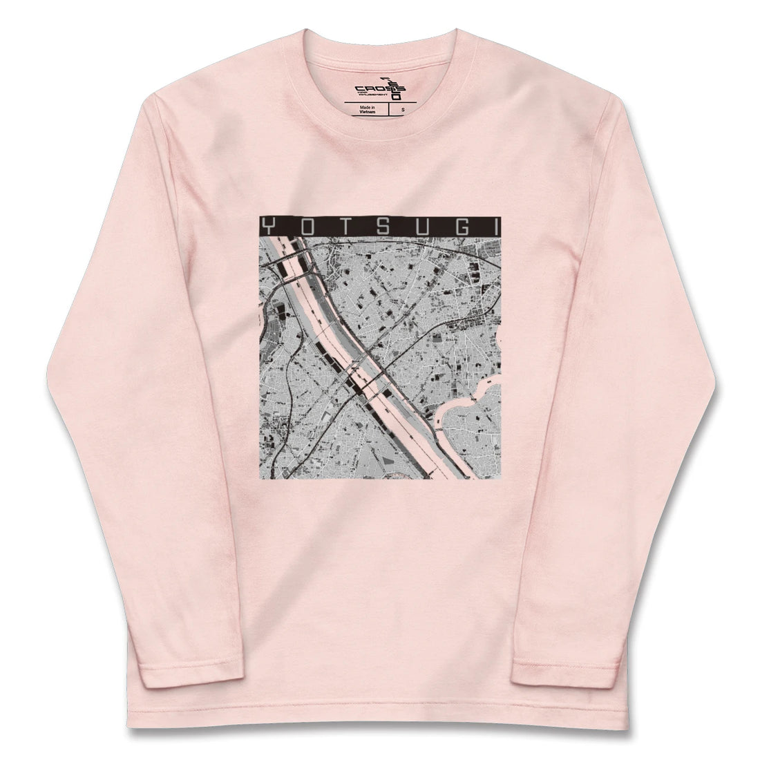 【四ツ木(東京都)】地図柄ロングスリーブTシャツ
