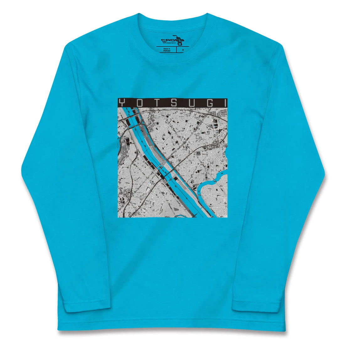 【四ツ木(東京都)】地図柄ロングスリーブTシャツ