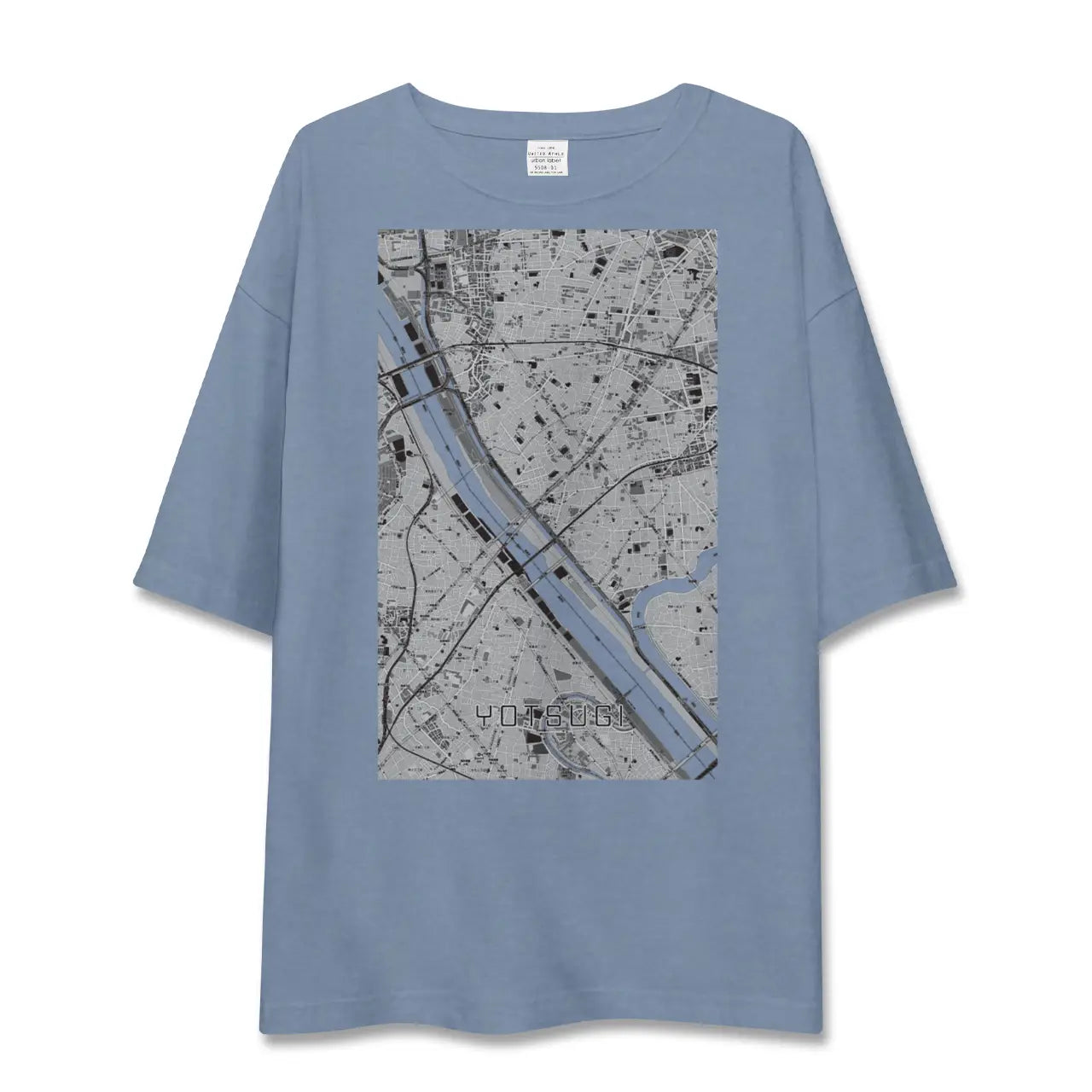 【四ツ木(東京都)】地図柄ビッグシルエットTシャツ