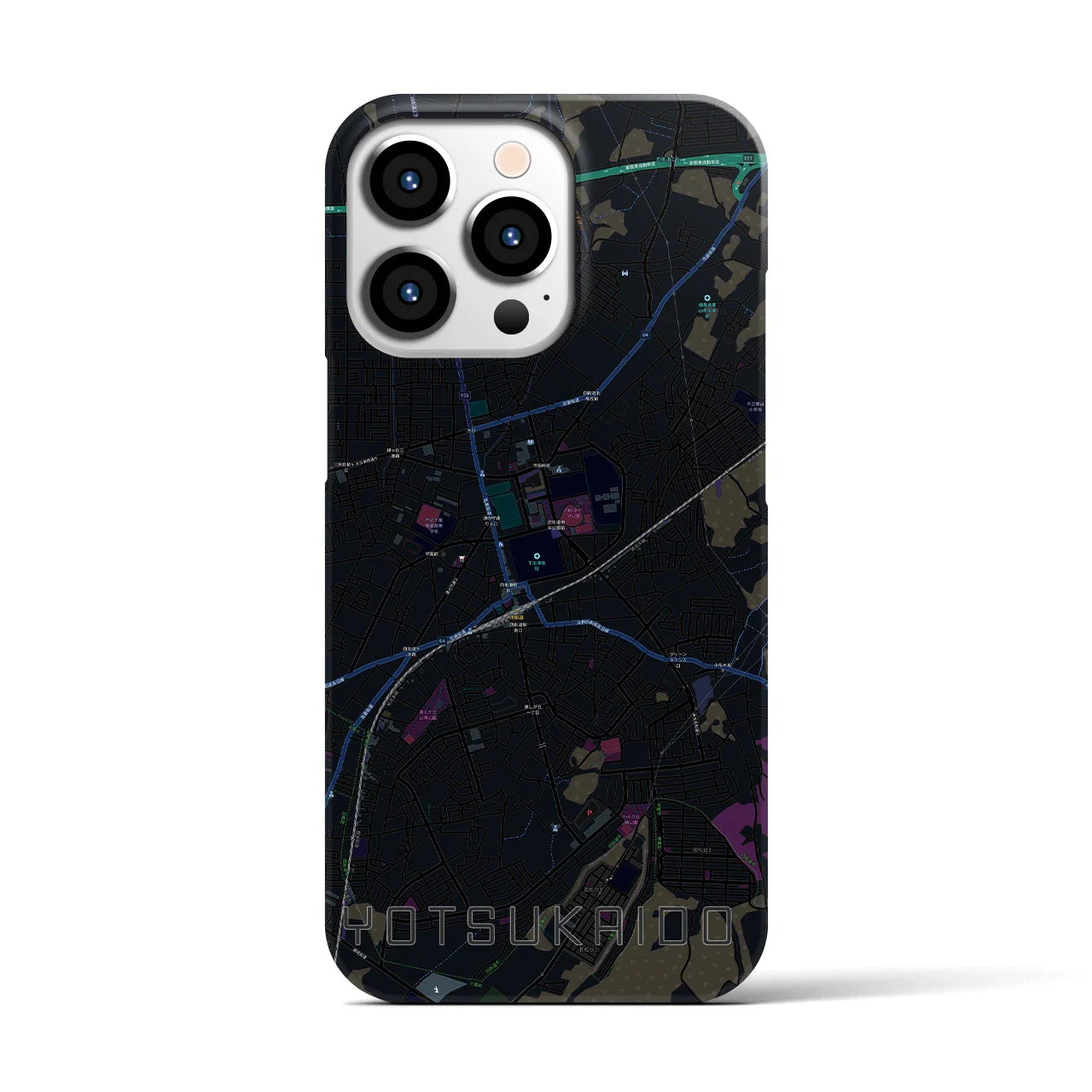 【四街道(千葉県)】地図柄iPhoneケース(バックカバータイプ)