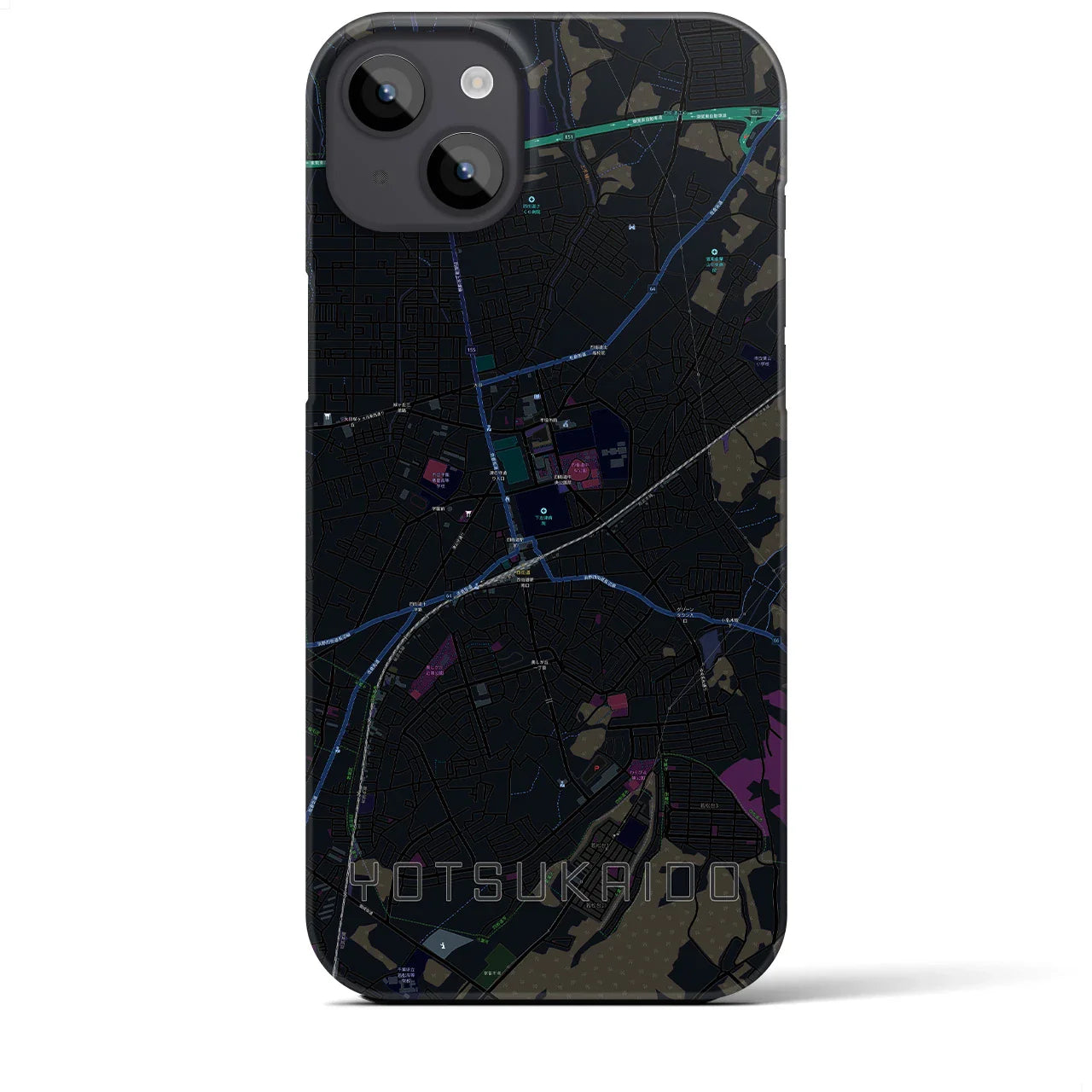 【四街道(千葉県)】地図柄iPhoneケース(バックカバータイプ)