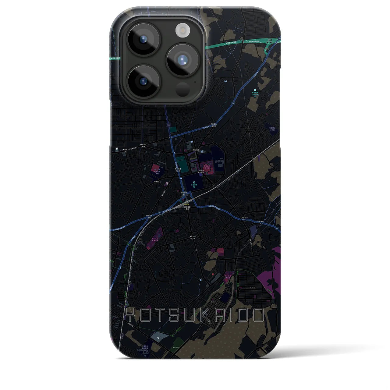 【四街道(千葉県)】地図柄iPhoneケース(バックカバータイプ)