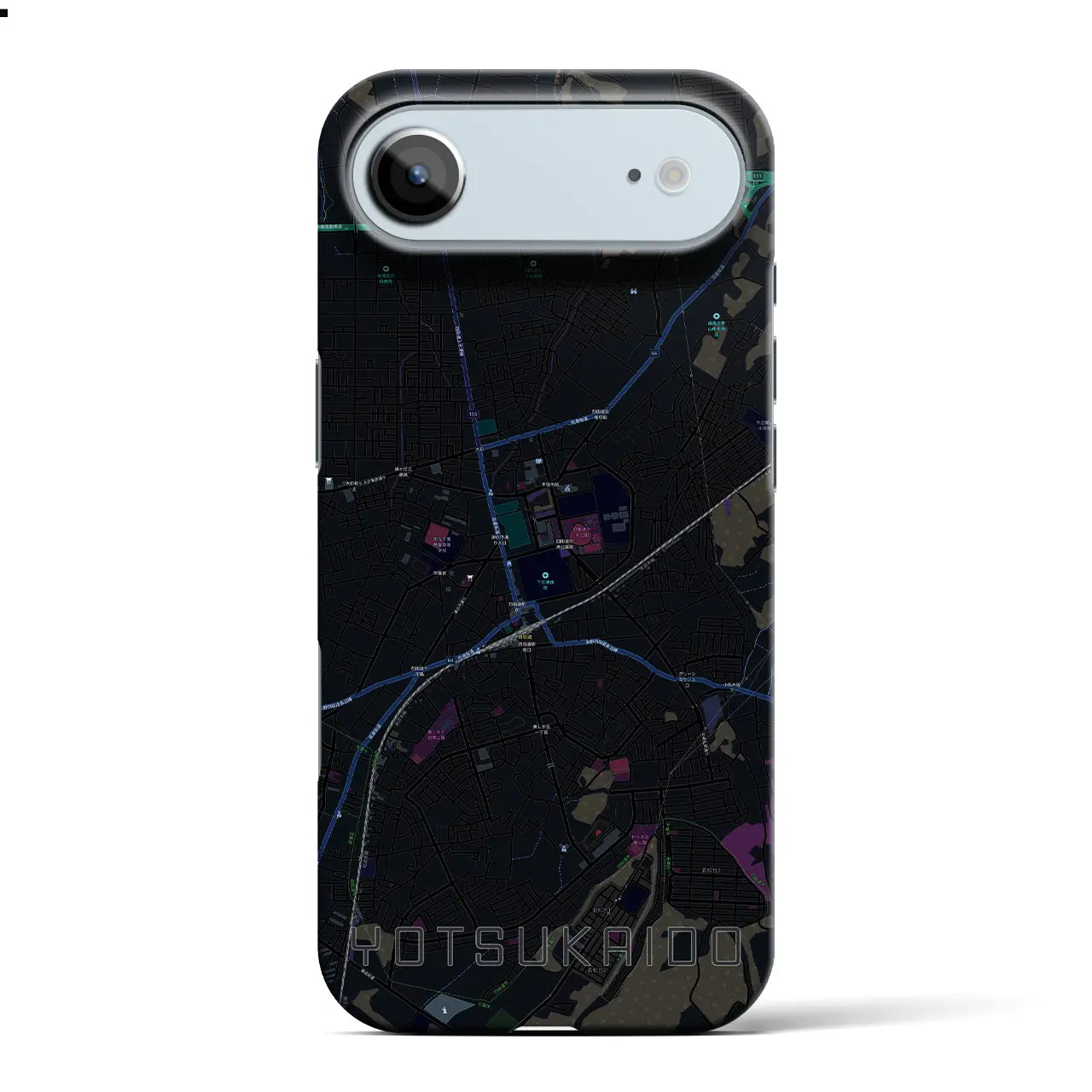 【四街道(千葉県)】地図柄iPhoneケース(バックカバータイプ)