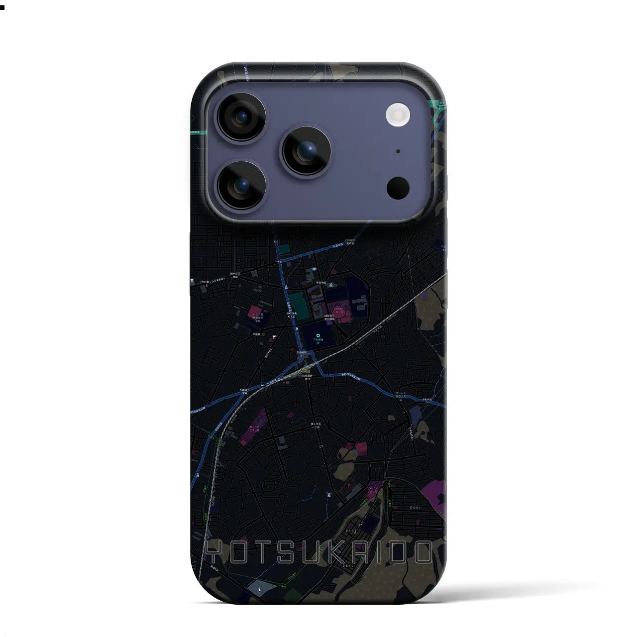 【四街道(千葉県)】地図柄iPhoneケース(バックカバータイプ)