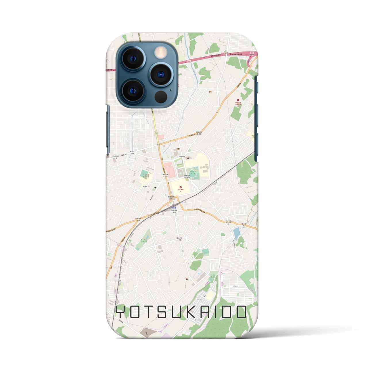 【四街道(千葉県)】地図柄iPhoneケース(バックカバータイプ)