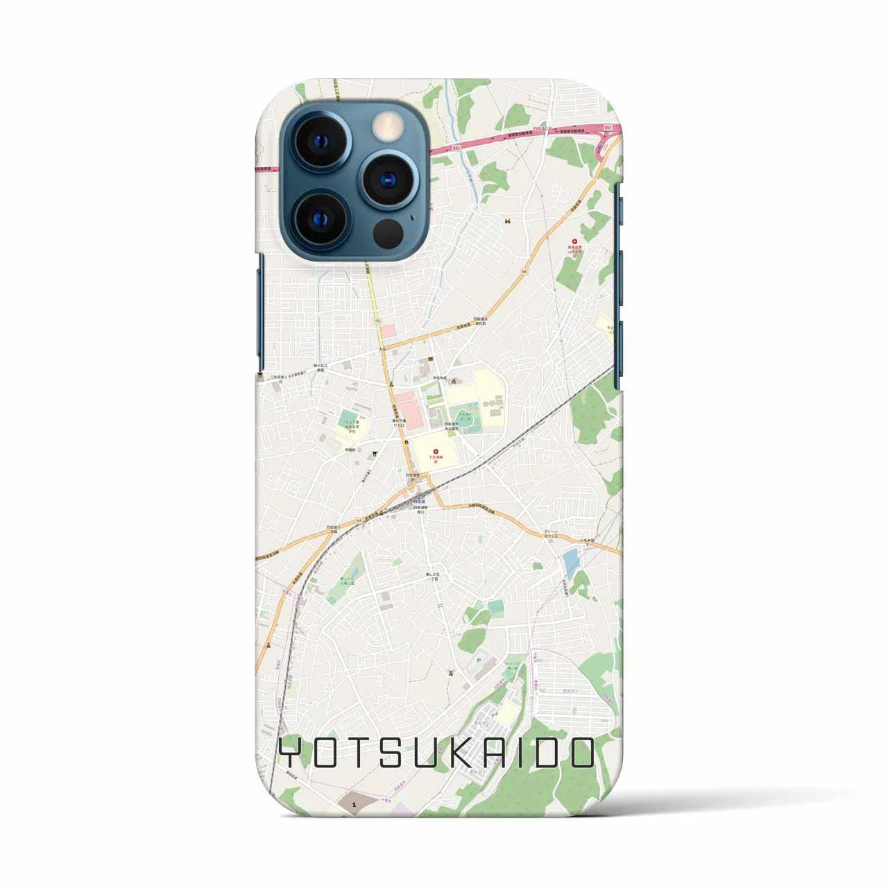 【四街道(千葉県)】地図柄iPhoneケース(バックカバータイプ)