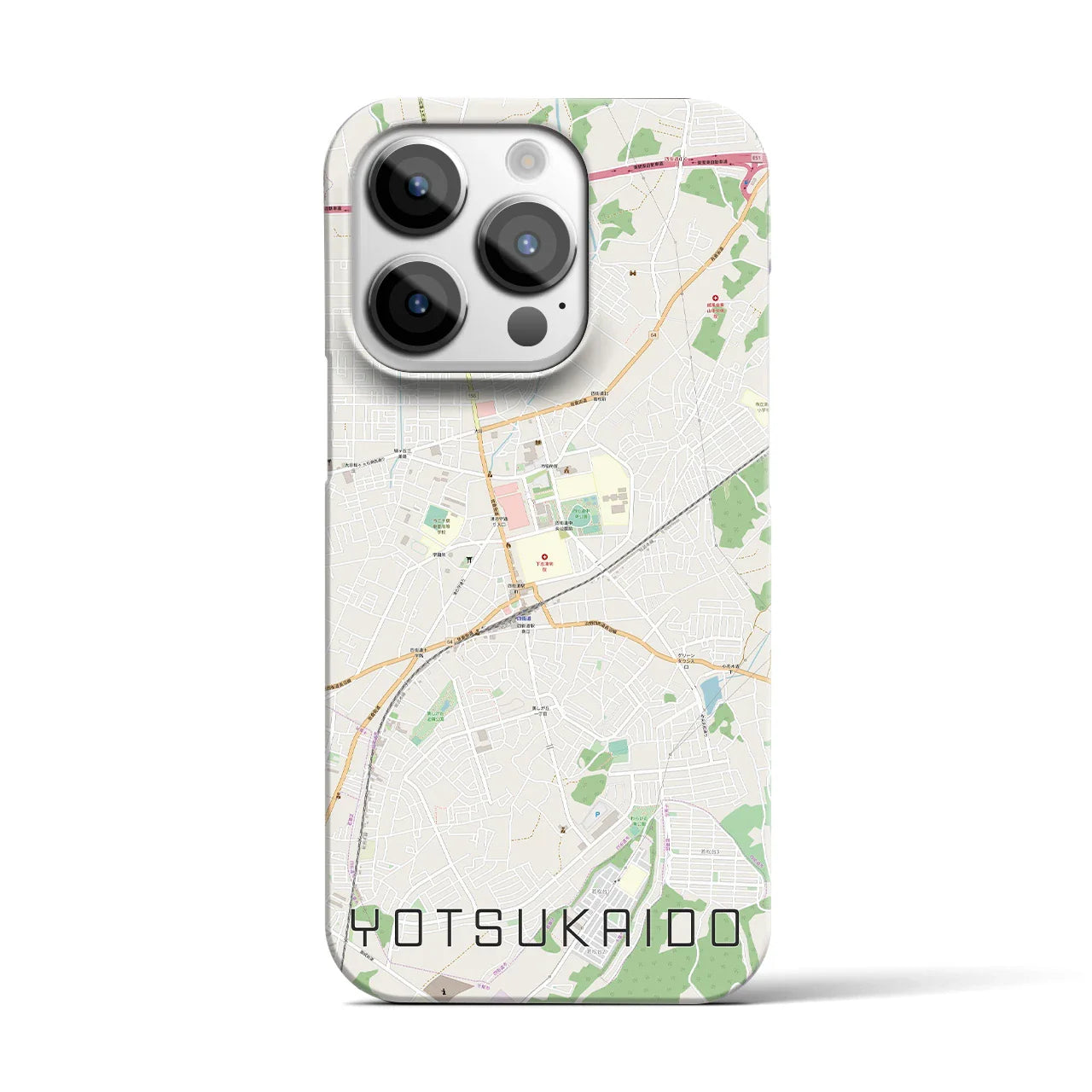 【四街道(千葉県)】地図柄iPhoneケース(バックカバータイプ)